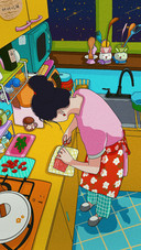 Woman is Preparing Dinner in The Kitchen