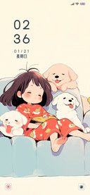 小女孩与狗狗