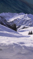 Mountain snow scene