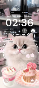 可爱粉嫩小猫ins