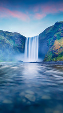 Breathtaking Morning View of Skogafoss Waterfall