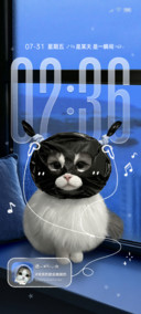 ins蓝调小猫涂鸦