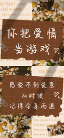 你把爱情当游戏
