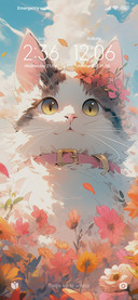 Cat in the Flower