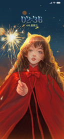 燃放烟花的女孩