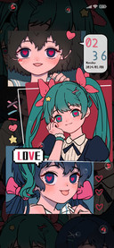 Retro Girl Heart