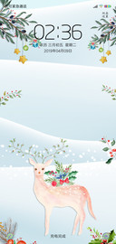 雪中鹿