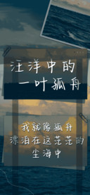 汪洋中的一叶孤舟