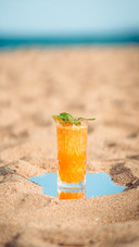 A captivating blue-hued cocktail