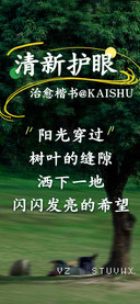 清新护眼治愈楷书