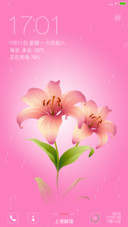 百合粉红之美【动态下雨锁屏+音乐锁屏】