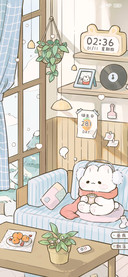 冬日暖阳萌小兔昼夜