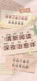 清新阅读深夜治愈体