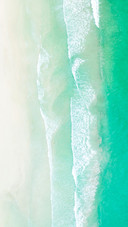 Aerial Drone Shot of Turquoise Sea Water