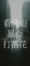 看满山暴雨打落花