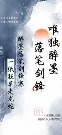 唯独醉墨落笔剑锋