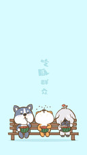 可爱卡通柯基犬手绘图片壁纸