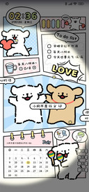 线条小狗 粉蓝弹幕