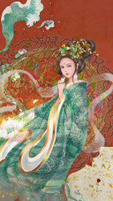 Beautiful Woman in Classical Costume