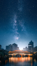 Anshun Bridge on Jin River at Night