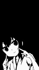 Black and white anime girls