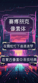 赛博朋克像素体