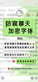 防窥聊天加密字体