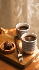Strong coffee awakens the fragrance of life