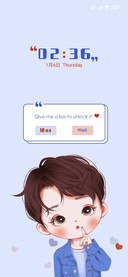Kiss to unlock