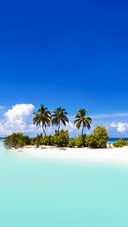 Small Desert Island with Idylic Lagoon