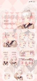 清新少女 小组件