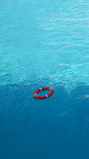 Life Buoy in Clear Water