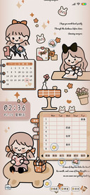 复古小女孩便签