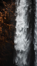 Mountainside waterfall