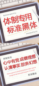 体制专用标准黑体
