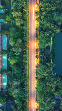 Aerial view of villas in yalong bay sanya