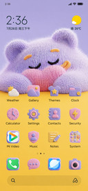 Purple Fluffy Bear