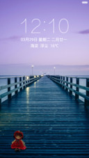 路灯水上木桥 清爽意境 动态布娃娃解锁