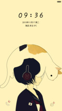 爱听歌的女孩(多锁屏)