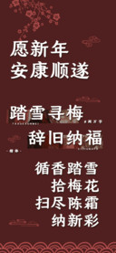 踏雪寻梅辞旧纳福