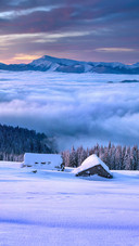 Endless Clouds Under The Snow Mountain