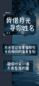 我借月光寻你姓名
