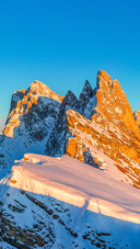 Majestic Furchetta peak at dusk