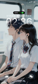 二次元情侣放学回家
