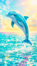 Sparkling Ocean Dolphin