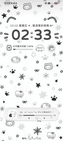 平铺小猫初雪降临