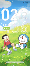 哆啦A梦春日草坪