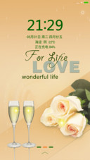 香槟玫瑰【下雨特效+音乐锁屏】