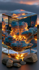 Sunset Cloud Cube