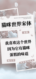 猫咪世界宋体
